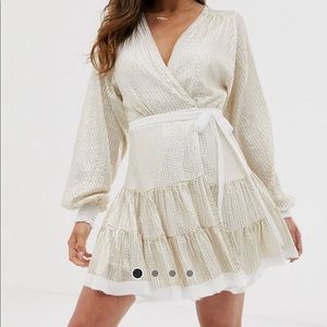 ASOS DESIGN embellished sequin mini dress Size 4